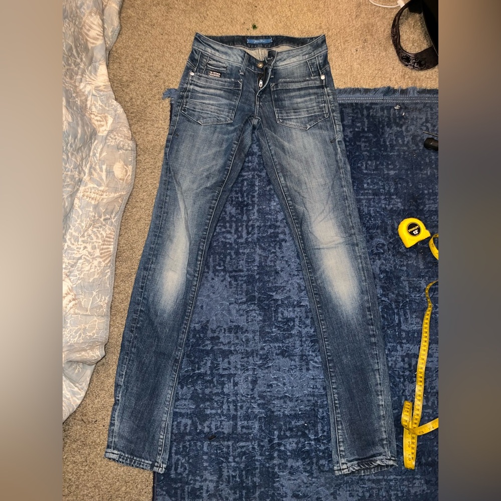 G-Star Light Blue Skinny Jeans Low Rise 26x32